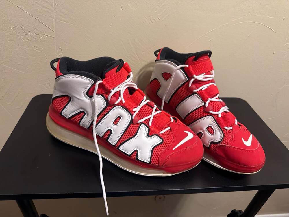 Nike Air More Uptempo 720 University Red White Size 11.5